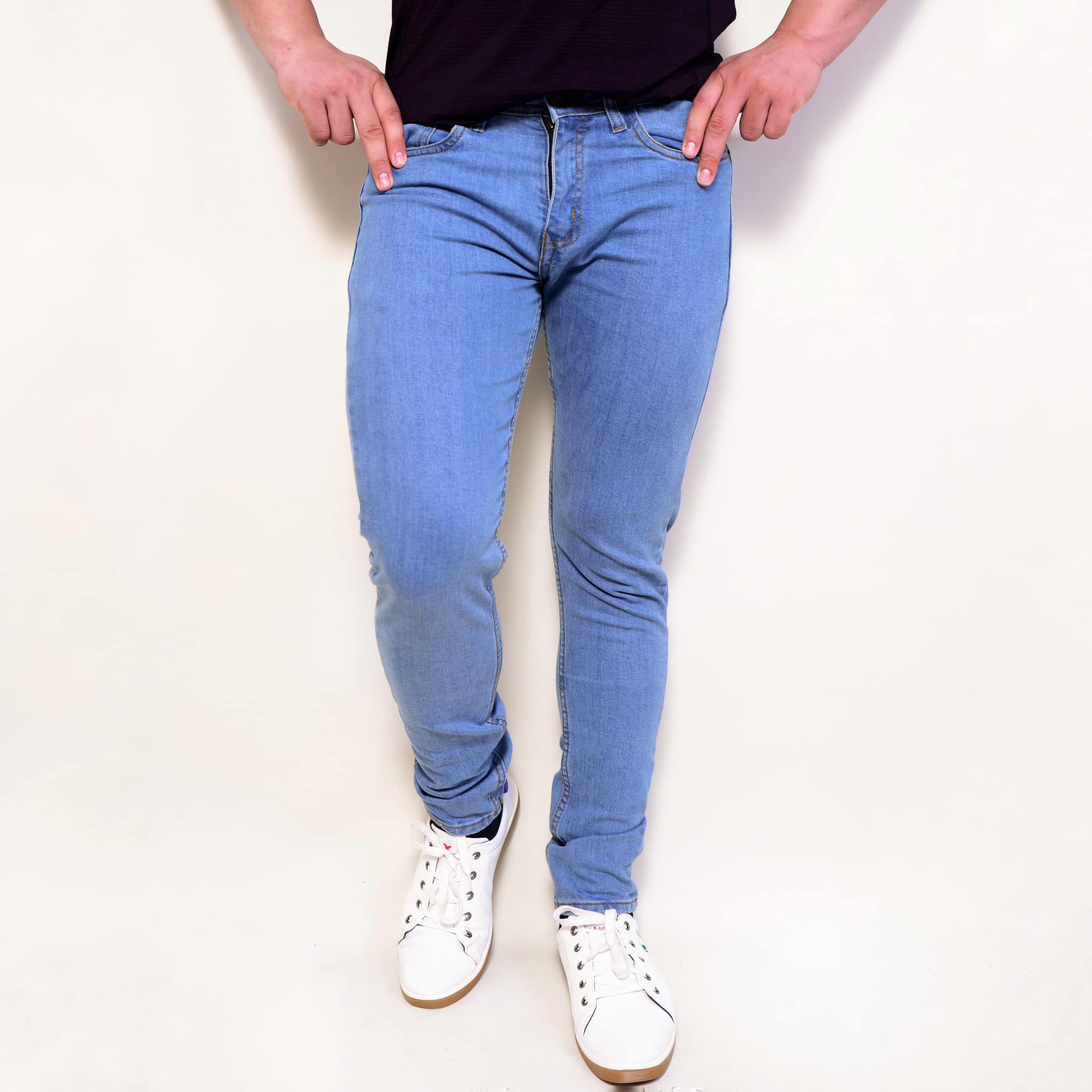 Fashion sky color jeans